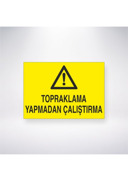 Topraklama Yapmadan Çalıştırma 21X30 cm Yapışkanlı Levha