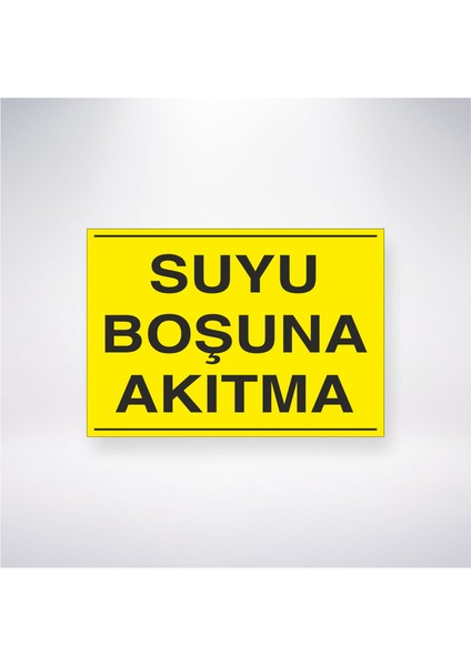 Suyu Boşuna Akıtma 21X30 cm Yapışkanlı Levha