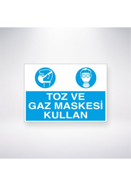 Toz ve Gaz Maskesi Kullan 21X30 cm Yapışkanlı Levha
