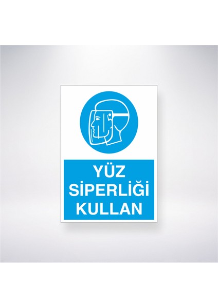 Yüz Siperliği Kullan 21X35 Arkası Yapışkanlı Levha