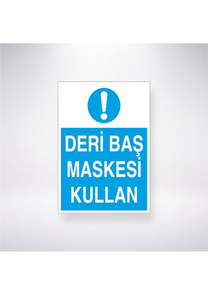 Deri Baş Maskesi Kullan 21X35 Arkası Yapışkanlı Levha