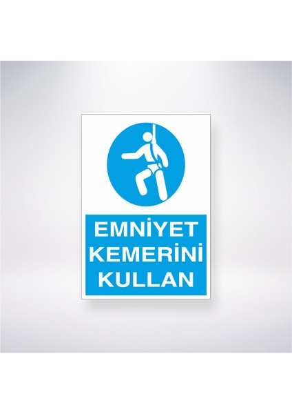Emniyet Kemerini Kullan 21X35 Arkası Yapışkanlı Levha