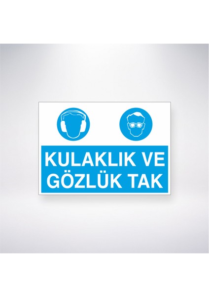 Kulaklık ve Gözlük Tak 21X30 cm Yapışkanlı Levha