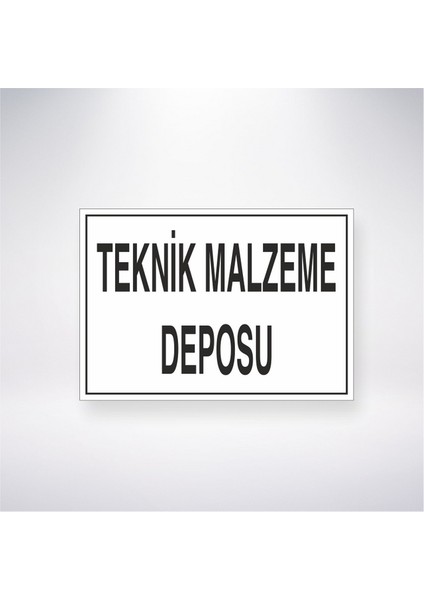 Teknik Malzeme Deposu 21X30 cm Yapışkanlı Levha
