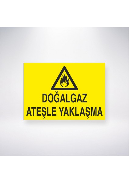 Doğalgaz Ateşle Yaklaşma 21X30 cm Yapışkanlı Levha