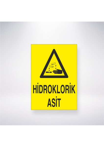 Hidroklorik Asit 21X30 cm Yapışkanlı Levha
