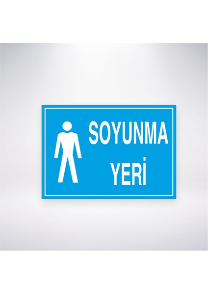 Erkek Soyunma Yeri 21X30 cm Yapışkanlı Levha