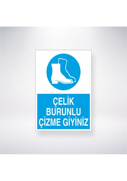 Çelik Burunlu Çizme Giyiniz 21X30 cm Yapışkanlı Levha