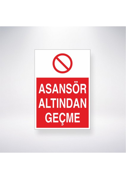 Asansör Altından Geçme 21X35 Arkası Yapışkanlı Levha 21X30 cm Yapışkanlı Levha
