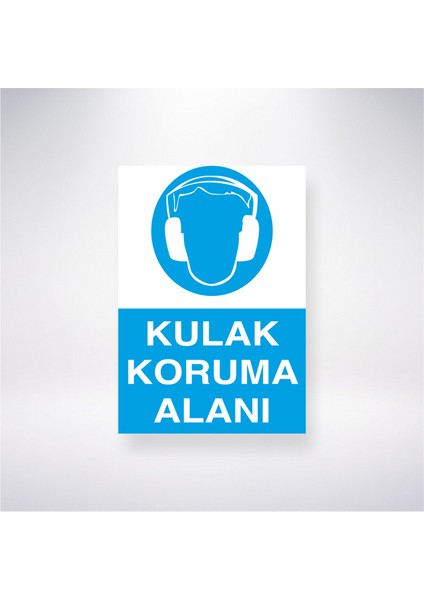 Kulak Koruma Alanı 21X30 cm Yapışkanlı Levha