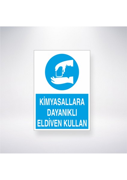 Kimysallara Dayanıklı Eldiven Kullan 21X30 cm Yapışkanlı Levha