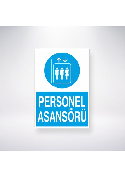 Personel Asansörü 21X35 Arkası Yapışkanlı Levha 21X30 cm Yapışkanlı Levha