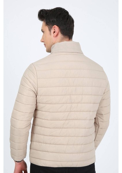 Puff Erkek Mont - Bej modelleri