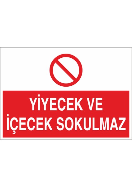 Yiyecek ve Içecek Sokulmaz 21X35 Arkası Yapışkanlı Levha 21X30 cm Yapışkanlı Levha