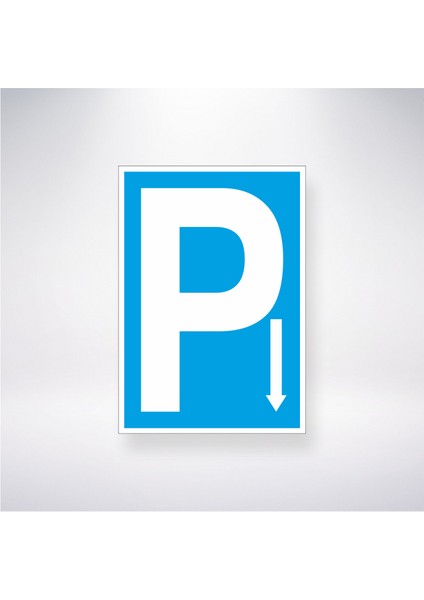 P Aşağı Ok 21X35 Arkası Yapışkanlı Levha 21X30 cm Yapışkanlı Levha