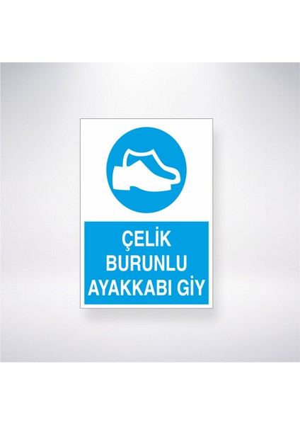 Çelik Burunlu Ayakkabı Giy 21X30 cm Yapışkanlı Levha