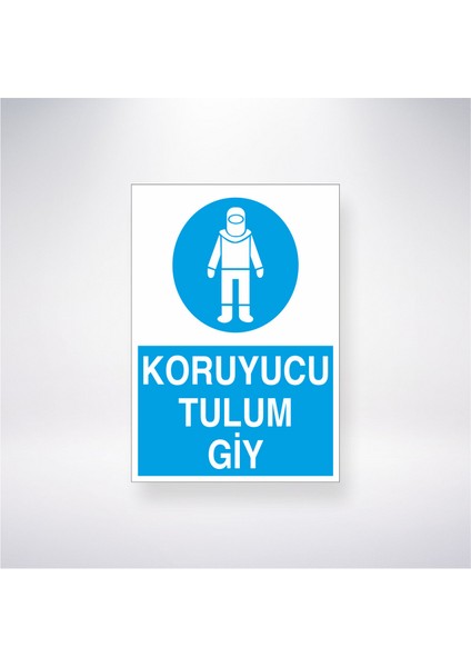 Koruyucu Tulum Giy 21X30 cm Yapışkanlı Levha
