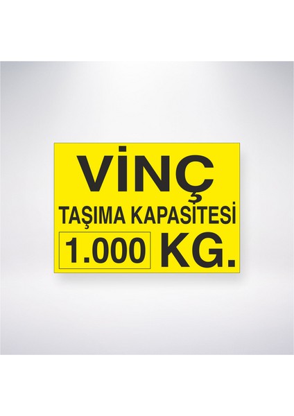 Vinç Taşıma Kapasitesi 1.000 kg 21X35 Arkası Yapışkanlı Levha 21X30 cm Yapışkanlı Levha