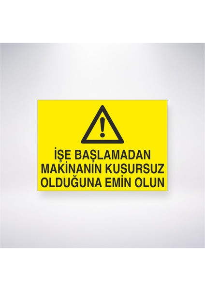Işe Başlamadan Önce Makinanın Kusursuz Olduğundan Emin Olun 21X30 cm Yapışkanlı Levha