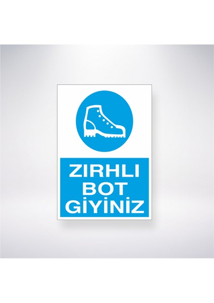 Zırhlı Bot Giyiniz 21X30 cm Yapışkanlı Levha