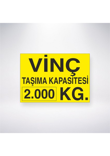 Vinç Taşıma Kapasitesi 2.000 kg 21X35 Arkası Yapışkanlı Levha 21X30 cm Yapışkanlı Levha