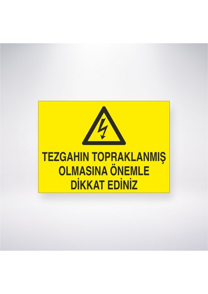 Tezgahın Topraklanmış Olmasına Önemle Dikkat Ediniz 21X30 cm Yapışkanlı Levha