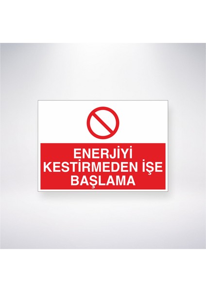 Enerjiyi Kestirmeden Işe Başlama 21X30 cm Yapışkanlı Levha