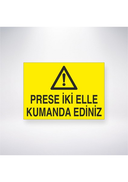 Prese Iki Elle Kumanda Ediniz 21X30 cm Yapışkanlı Levha