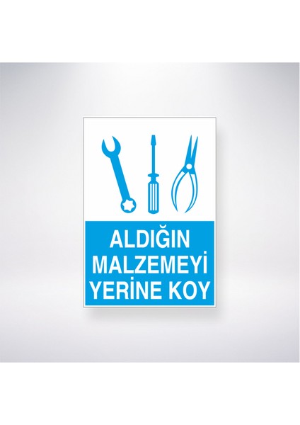 Aldığın Malzemeyi Yerine Koy 21X30 cm Yapışkanlı Levha