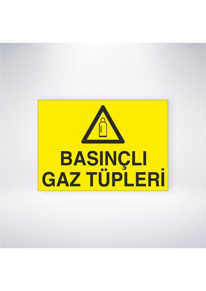 Basınçlı Gaz Tüpleri 21X30 cm Yapışkanlı Levha