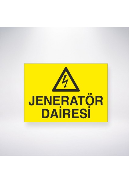 Jeneratör Dairesi 21X30 cm Yapışkanlı Levha