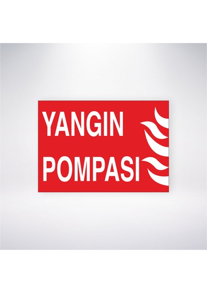 Yangın Pompası 21X30 cm Yapışkanlı Levha