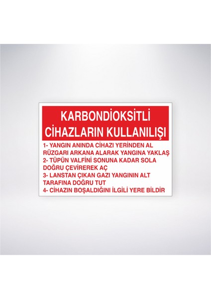 Karbondioksitli Cihazların Kullanılışı 21X30 cm Yapışkanlı Levha