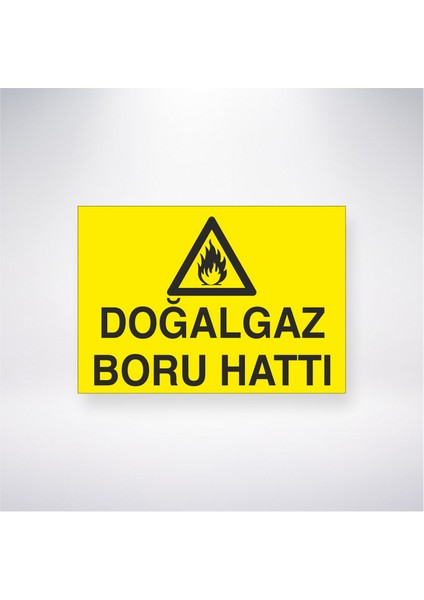Doğal Gaz Boru Hattı 21X30 cm Yapışkanlı Levha