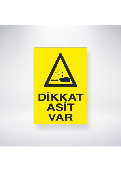 Dikkat Asit Var 21X30 cm Yapışkanlı Levha