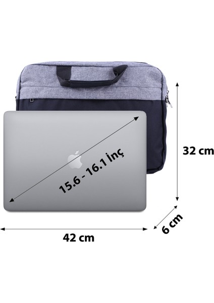 15.6" - 16.1" Inç Dual Tone Evrak Bilgisayar Notebook Laptop Çantası