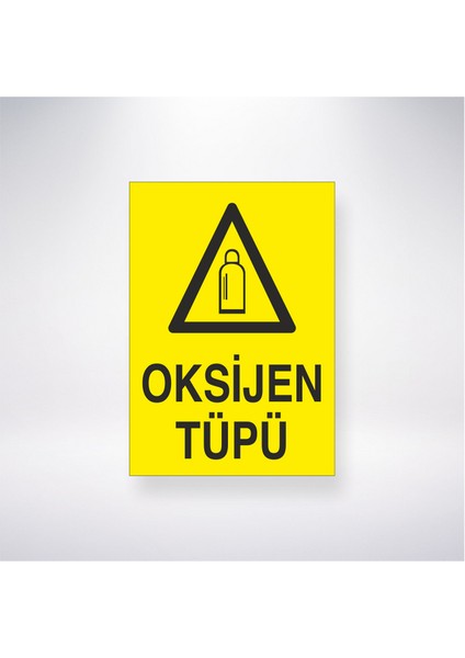 Oksijen Tüpü 21X30 cm Yapışkanlı Levha