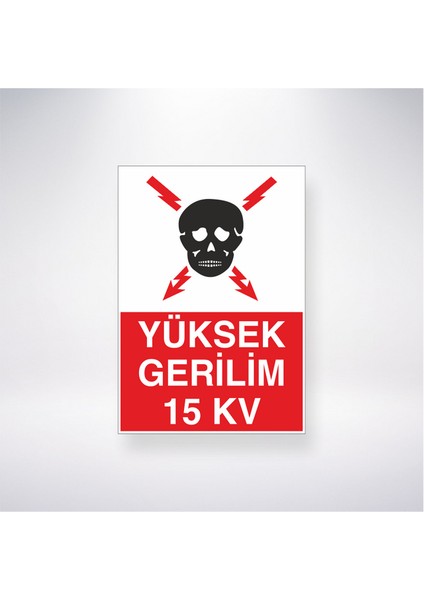 Yüksek Gerilim 15KV 21X30 cm Yapışkanlı Levha
