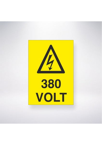 380 Volt 21X30 cm Yapışkanlı Levha