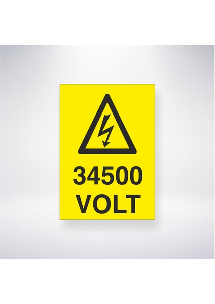 34500 Volt 21X30 cm Yapışkanlı Levha