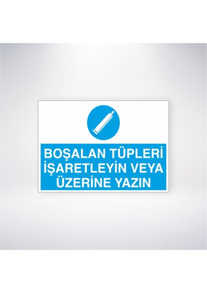 Boşalan Tüpleri Işaretleyin Veya Üzerine Yazın 21X30 cm Yapışkanlı Levha