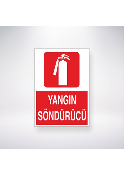 Yangın Söndürücü 21X30 cm Yapışkanlı Levha