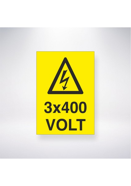 3X400 Volt 21X30 cm Yapışkanlı Levha