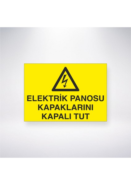 Elektrik Panosu Kapaklarını Kapalı Tut 21X30 cm Yapışkanlı Levha