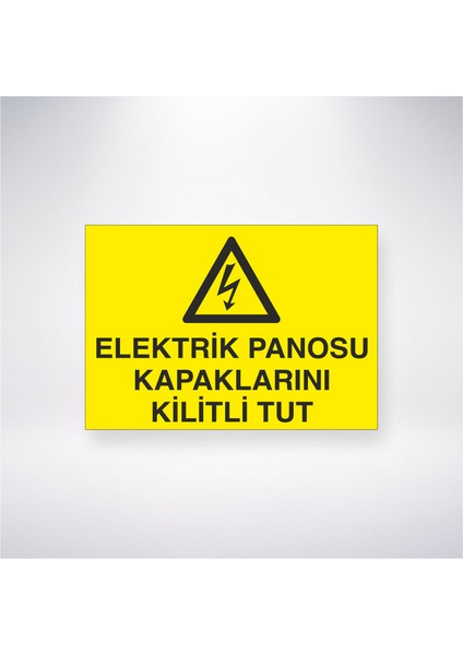 Elektrik Panosu Kapaklarını Kilitli Tut 21X30 cm Yapışkanlı Levha