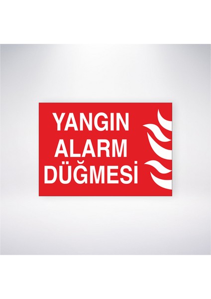 Yangın Alarmı Düğmesi 21X30 cm Yapışkanlı Levha