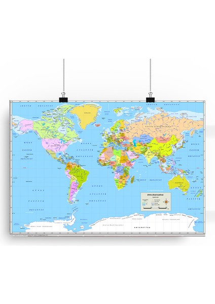 Dünya Haritası Posteri 35X50 cm