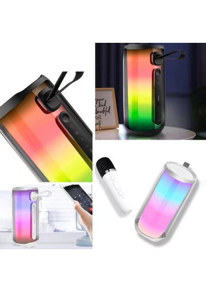 Pluse 5 Mikrofonlu Rgb Kablosuz Soundbar Multimedya Hoparlör Speaker Bluetooth Hoparlör