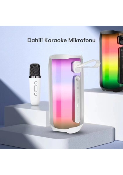 Pluse 5 Mikrofonlu Rgb Kablosuz Soundbar Multimedya Hoparlör Speaker Bluetooth Hoparlör