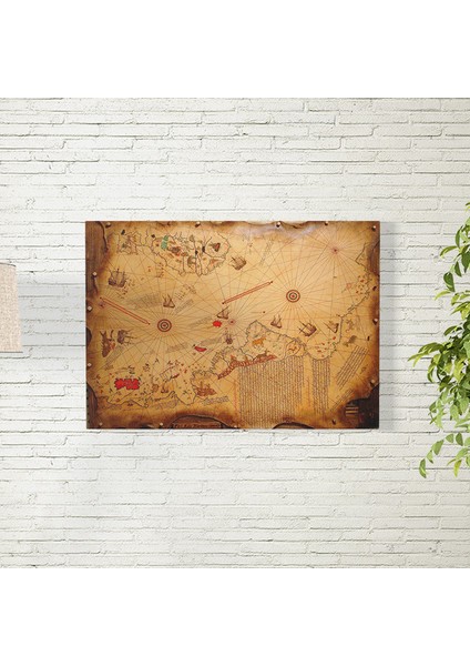 Piri Reis Harita Temalı Poster 35X50 cm